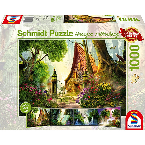 SCHMIDT SPIELE Schmidt Puzzle 1000 - Haus auf der Lichtung (Puzzle)