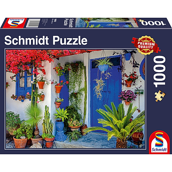 SCHMIDT SPIELE Schmidt Puzzle 1000 - Mediterrane Haustür (Puzzle)