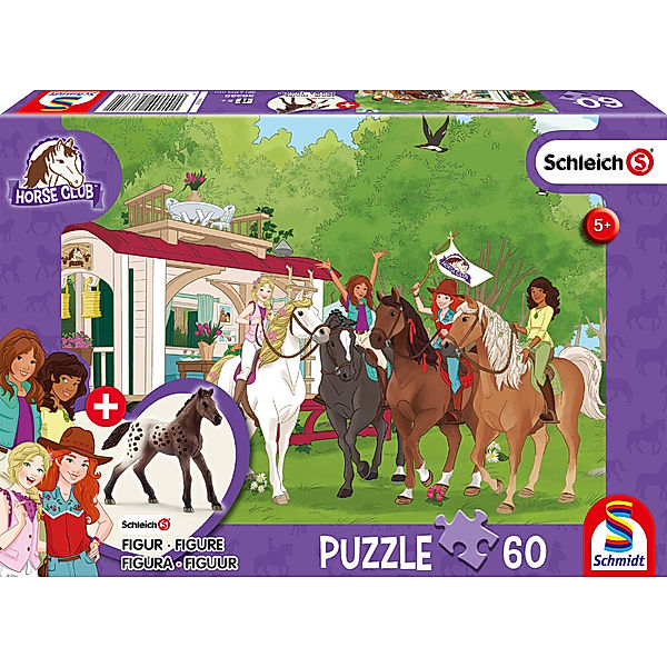 SCHMIDT SPIELE Schmidt Puzzle 60 - Clubtreffen vor dem Wohnwagen (Kinderpuzzle)