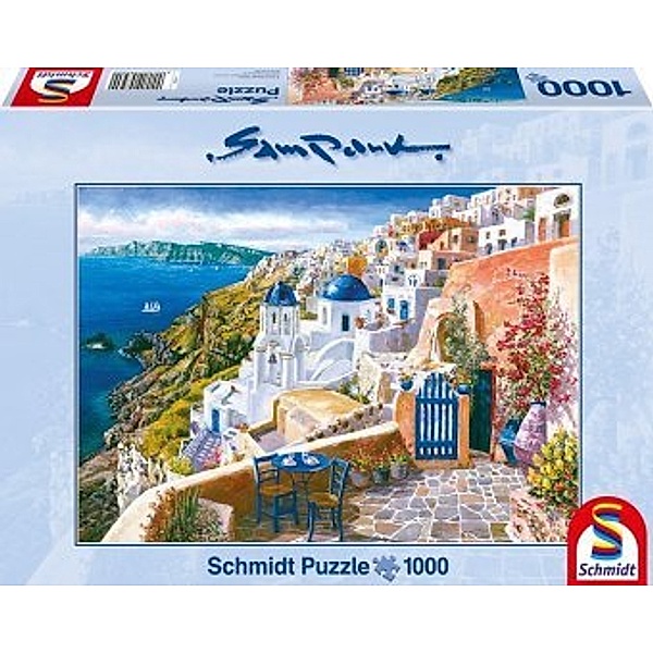 Schmidt Puzzle - Sam Park Blick von Santorin, 1000 Teile, Sam Park