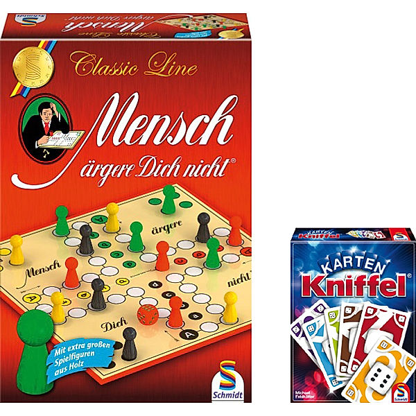 Schmidt Spiele Bundle Mensch ärgere dich nicht Classic Line plus Kniffel  Karte | Weltbild.at