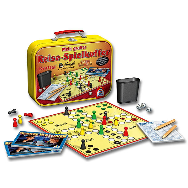 Schmidt Spiele Mein bunter Reise-Spielkoffer, mit 3 Spielen