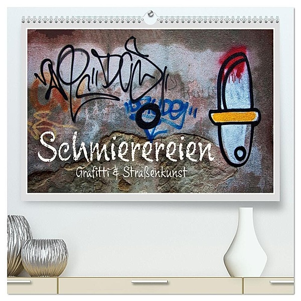 Schmierereien Graffiti & Straßenkunst (hochwertiger Premium Wandkalender 2024 DIN A2 quer), Kunstdruck in Hochglanz, Max Watzinger - traumbild