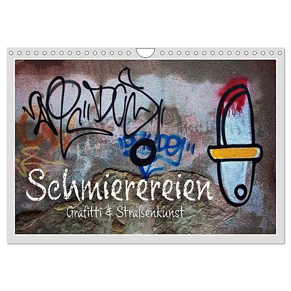Schmierereien Graffiti & Straßenkunst (Wandkalender 2024 DIN A4 quer), CALVENDO Monatskalender, Max Watzinger - traumbild
