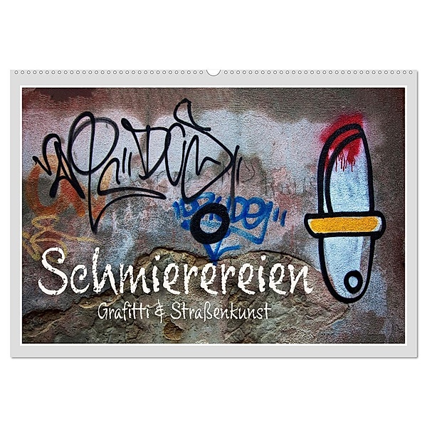 Schmierereien Graffiti & Strassenkunst (Wandkalender 2024 DIN A2 quer), CALVENDO Monatskalender, Max Watzinger - traumbild