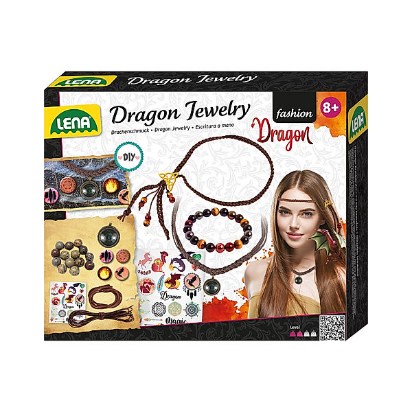 LENA® Schmuck-Bastelset DRAGON in bunt