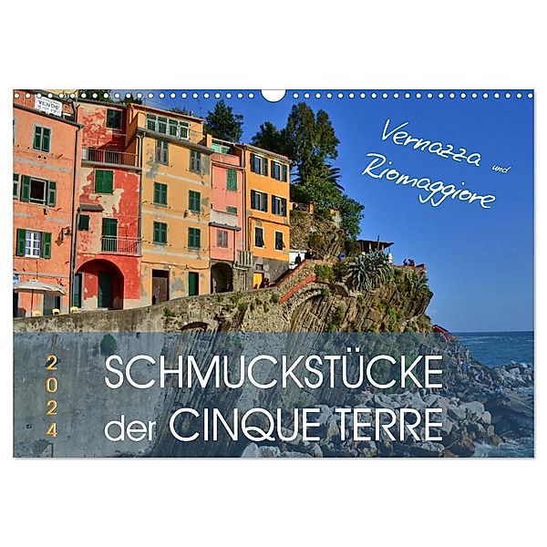 SCHMUCKSTÜCKE der CINQUE TERRE (Wandkalender 2024 DIN A3 quer), CALVENDO Monatskalender, Jutta Heusslein