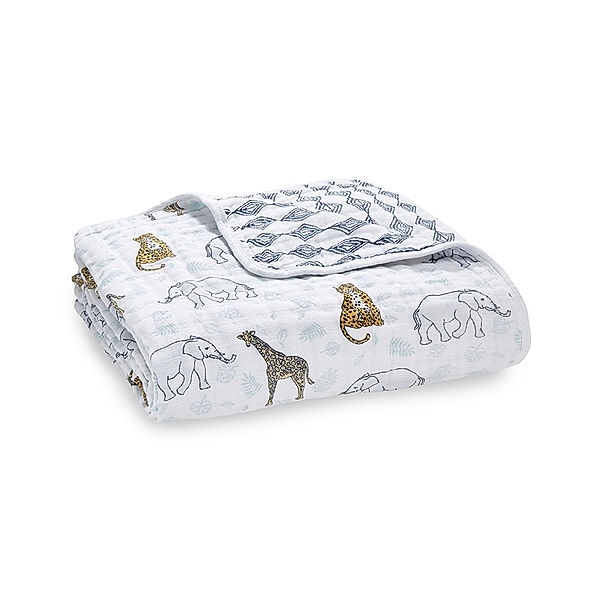 aden + anais Schmusedecke DREAM BLANKET – JUNGLE (120x120) in weiß