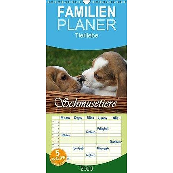 Schmusetiere - Familienplaner hoch (Wandkalender 2020 , 21 cm x 45 cm, hoch), Antje Lindert-Rottke