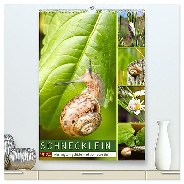 Schnecklein (hochwertiger Premium Wandkalender 2024 DIN A2 hoch), Kunstdruck in Hochglanz, Sabine Löwer