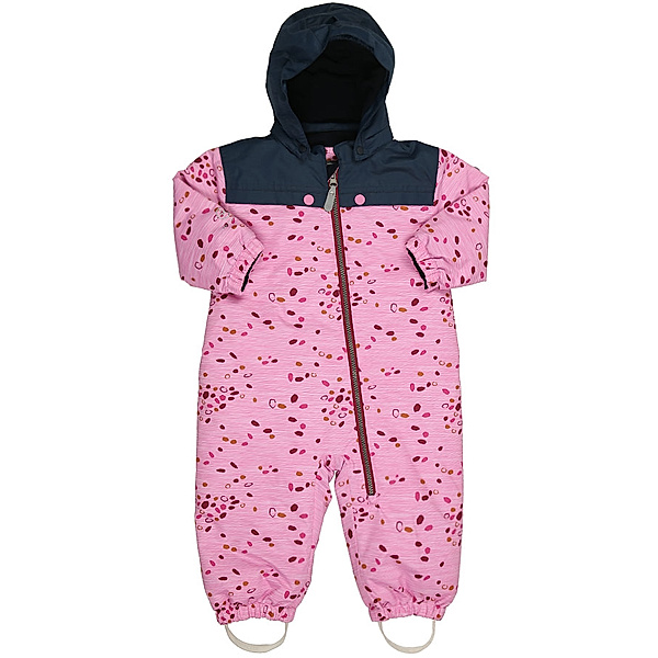 Color Kids Schneeanzug PANDA DOTS mit abnehmbarer Kapuze in pink/navy
