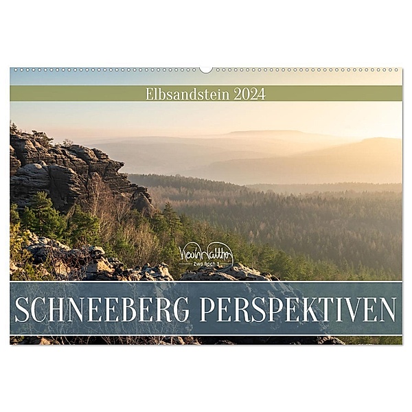 Schneeberg Perspektiven - Elbsandstein (Wandkalender 2024 DIN A2 quer), CALVENDO Monatskalender, Kevin Walther