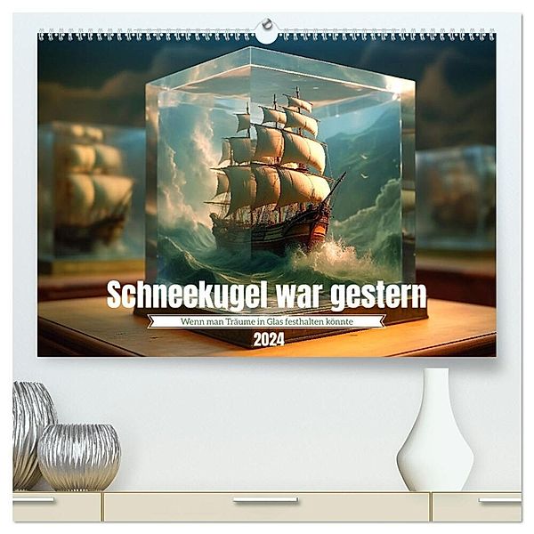 Schneekugel war gestern (hochwertiger Premium Wandkalender 2024 DIN A2 quer), Kunstdruck in Hochglanz, Kerstin Waurick