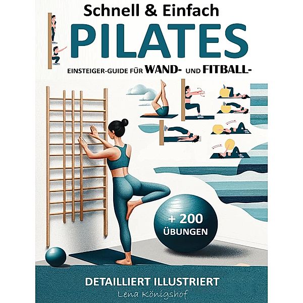 Schnell & Einfach Einsteiger-Guide Für Wand- Und Fitball- Pilates | Detailliert Illustriert + 200 Übungen (HOME FITNESS, #1) / HOME FITNESS, Lena Königshof