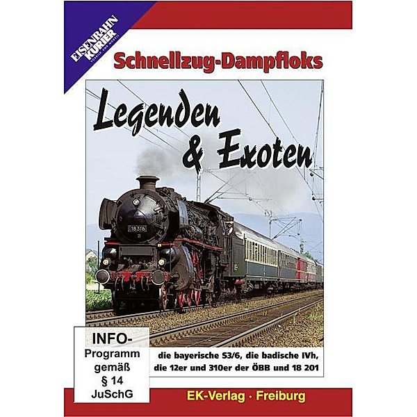 Schnellzug-Dampfloks Legenden & Exoten, 1 DVD