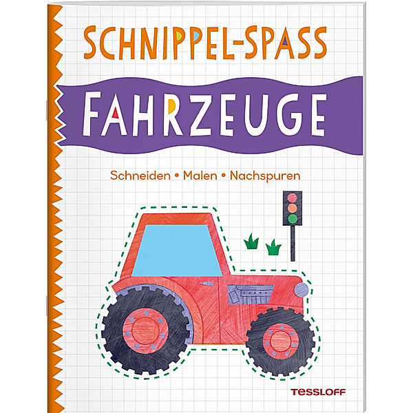 Schnippel-Spaß. Fahrzeuge. Schneiden - Malen - Nachspuren, Amanda Lott