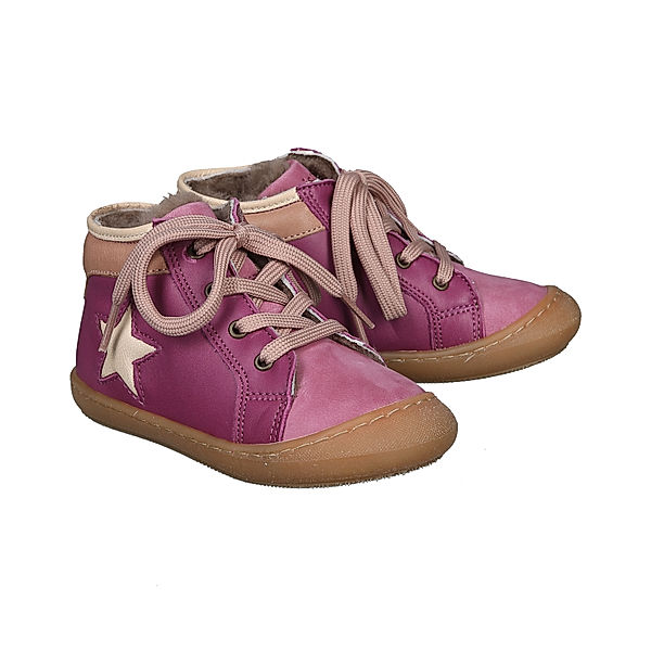 bisgaard Schnür-Lauflernschuhe SAMUEL gefüttert in fuchsia