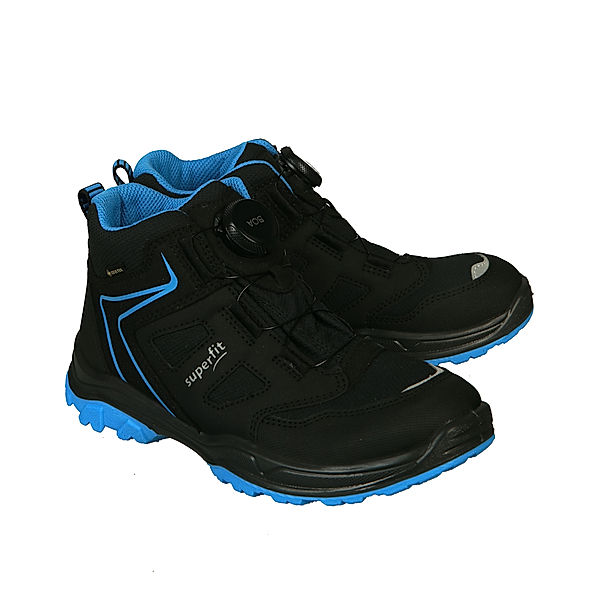 Superfit Schnürhalbschuhe JUPITER in schwarz/hellblau