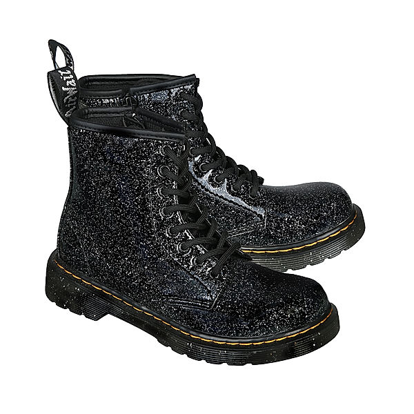 Dr. Martens Schnürstiefel J COSMIC GLITTER  in black/silver