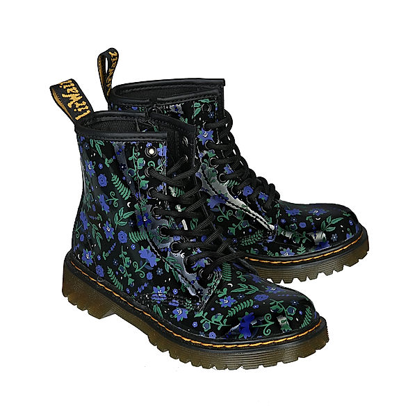 Dr. Martens Schnürstiefel J MYSTIC GARDEN in black/blue/green