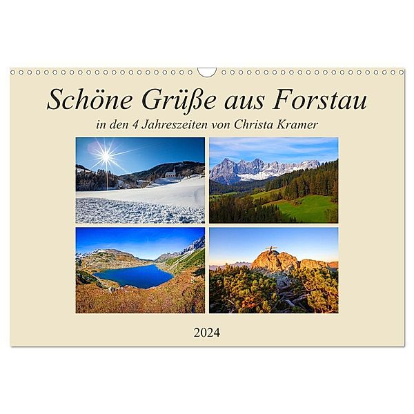Schöne Grüße aus Forstau (Wandkalender 2024 DIN A3 quer), CALVENDO Monatskalender, Christa Kramer