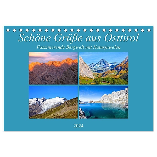 Schöne Grüsse aus Osttirol (Tischkalender 2024 DIN A5 quer), CALVENDO Monatskalender, Christa Kramer
