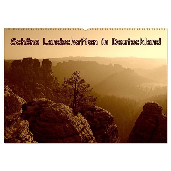 Schöne Landschaften in Deutschland (Wandkalender 2024 DIN A2 quer), CALVENDO Monatskalender, Gugigei