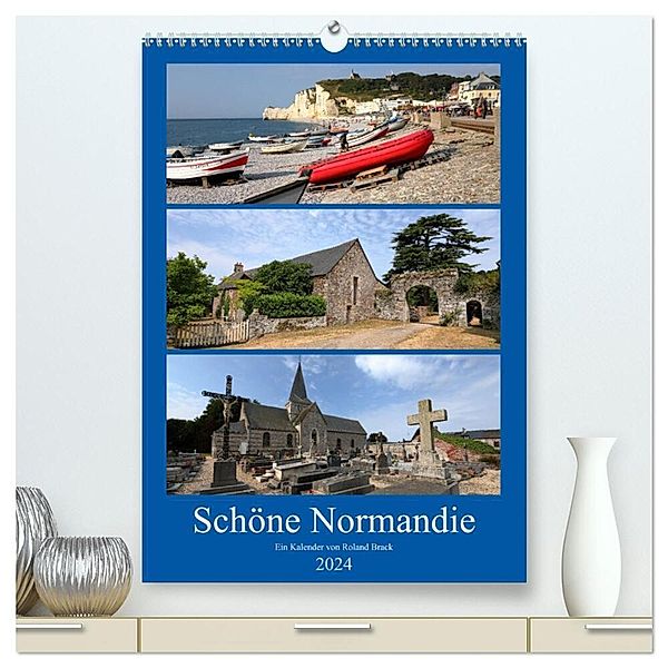 Schöne Normandie (hochwertiger Premium Wandkalender 2024 DIN A2 hoch), Kunstdruck in Hochglanz, Roland Brack