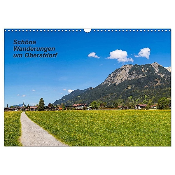 Schöne Wanderungen um Oberstdorf (Wandkalender 2024 DIN A3 quer), CALVENDO Monatskalender, Walter G. Allgöwer