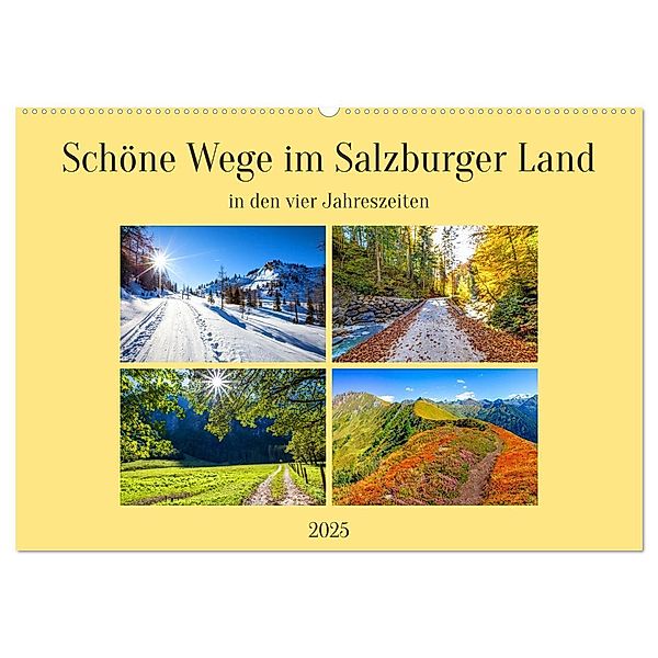 Schöne Wege im Salzburger Land (Wandkalender 2025 DIN A2 quer), CALVENDO Monatskalender, Calvendo, Christa Kramer