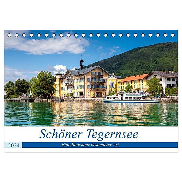 Schöner Tegernsee (Tischkalender 2024 DIN A5 quer), CALVENDO Monatskalender, Manuela Falke