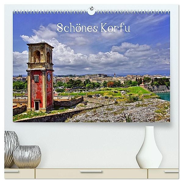 Schönes Korfu (hochwertiger Premium Wandkalender 2024 DIN A2 quer), Kunstdruck in Hochglanz, Martina Fornal