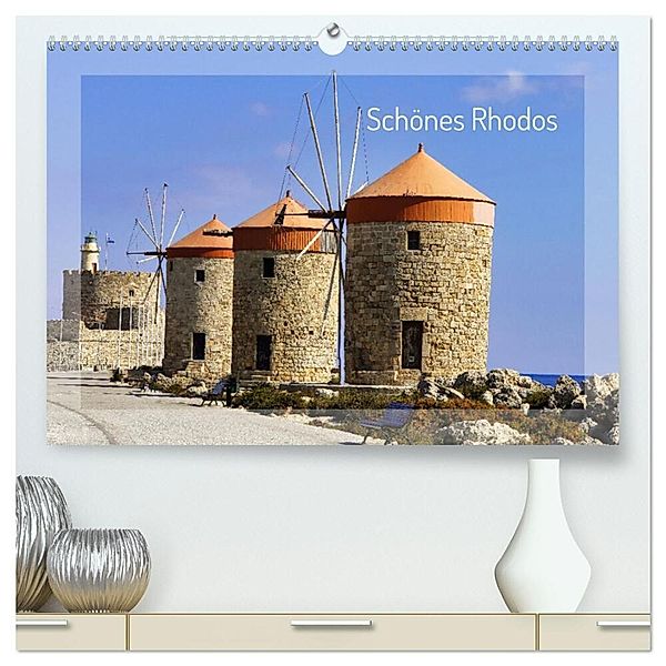 Schönes Rhodos (hochwertiger Premium Wandkalender 2025 DIN A2 quer), Kunstdruck in Hochglanz, Calvendo, Martina Fornal