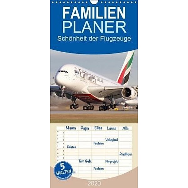 Schönheit der Flugzeuge - Familienplaner hoch (Wandkalender 2020 , 21 cm x 45 cm, hoch), Daniel Philipp