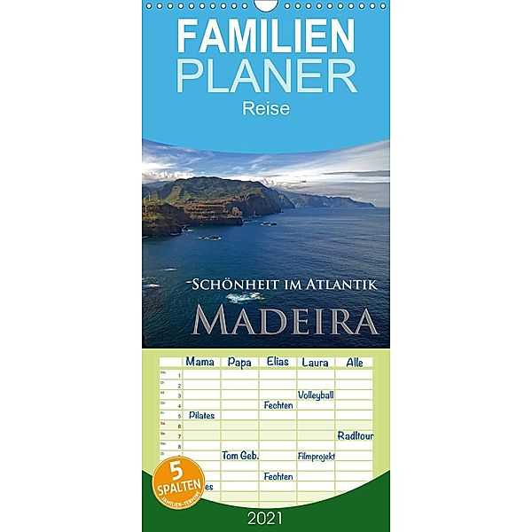 Schönheit im Atlantik - Madeira - Familienplaner hoch (Wandkalender 2021 , 21 cm x 45 cm, hoch), Rick Janka