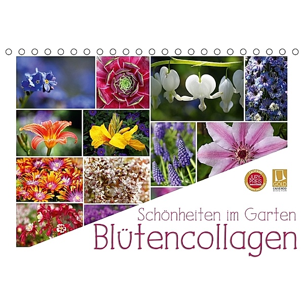Schönheiten im Garten - Blütencollagen (Tischkalender 2018 DIN A5 quer), Martina Cross