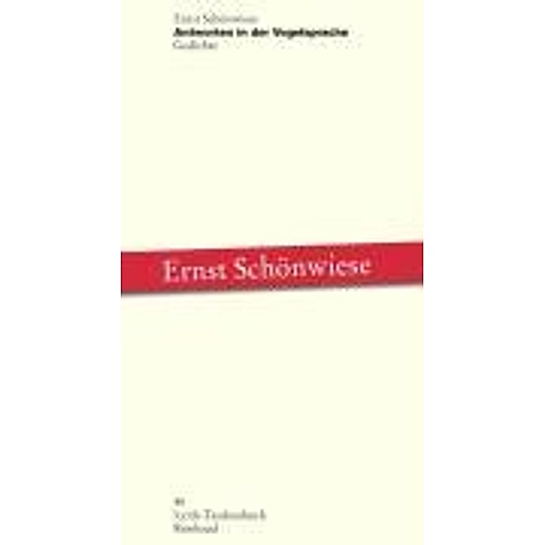 Schönwiese, E: Antworten in der Vogelsprache, Ernst Schönwiese