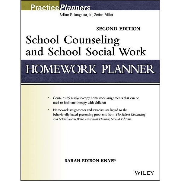 School Counseling and School Social Work Homework Planner, Sarah Edison Knapp