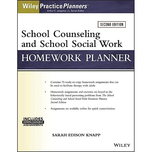 School Counseling and Social Work Homework Planner (W/ Download), Sarah Edison Knapp, David J. Berghuis
