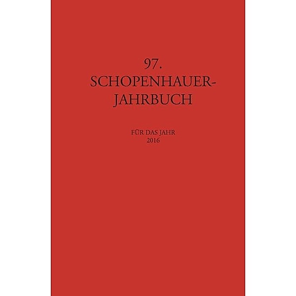 Schopenhauer Jahrbuch 2016