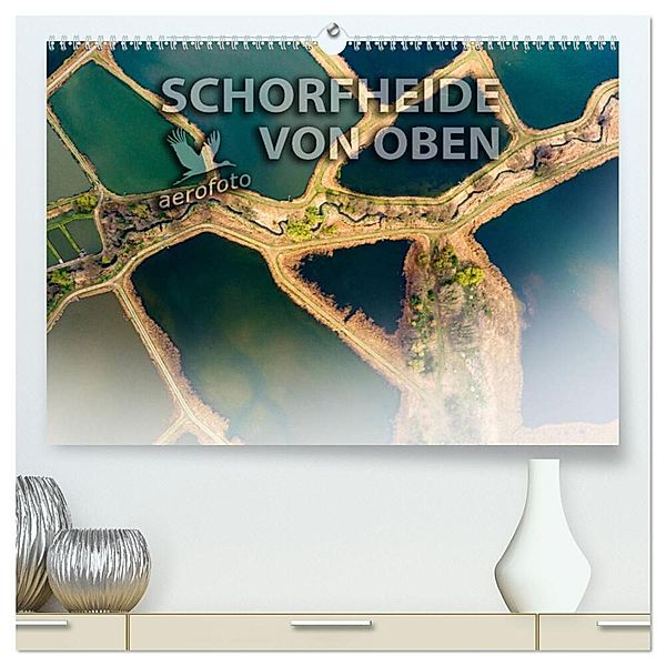 Schorfheide von oben (hochwertiger Premium Wandkalender 2024 DIN A2 quer), Kunstdruck in Hochglanz, Daniela Kloth & Ralf Roletschek