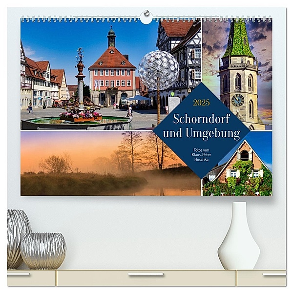 Schorndorf und Umgebung (hochwertiger Premium Wandkalender 2025 DIN A2 quer), Kunstdruck in Hochglanz, Calvendo, Klaus-Peter Huschka