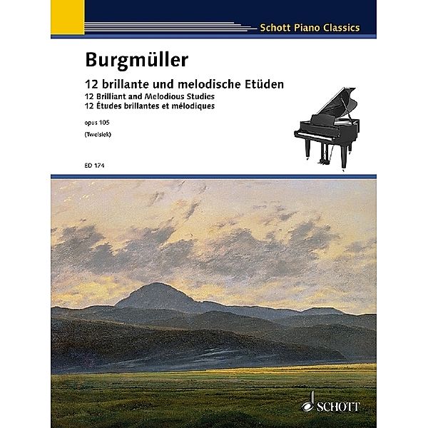 Schott Piano Classics / 12 brillante und melodische Etüden, Friedrich Burgmüller