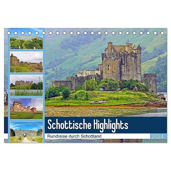 Schottische Highlights Rundreise durch Schottland (Tischkalender 2024 DIN A5 quer), CALVENDO Monatskalender, Babett Paul - Babett's Bildergalerie