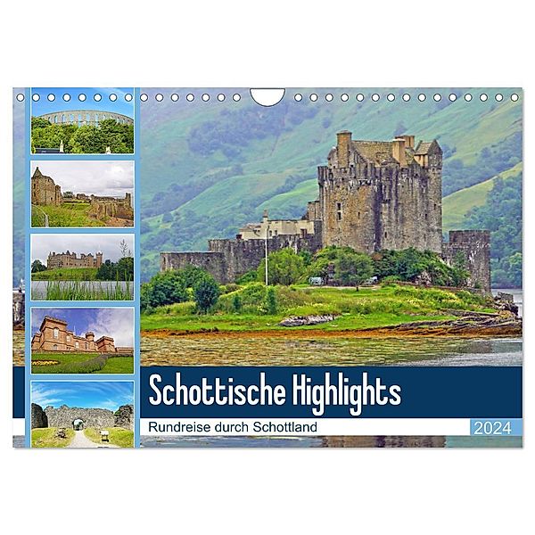 Schottische Highlights Rundreise durch Schottland (Wandkalender 2024 DIN A4 quer), CALVENDO Monatskalender, Babett Paul - Babett's Bildergalerie