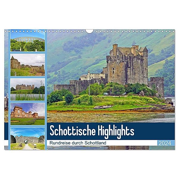 Schottische Highlights Rundreise durch Schottland (Wandkalender 2024 DIN A3 quer), CALVENDO Monatskalender, Babett Paul - Babett's Bildergalerie