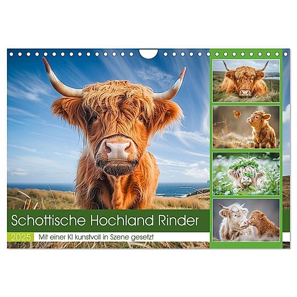 Schottische Hochland Rinder (Wandkalender 2025 DIN A4 quer), CALVENDO Monatskalender, Calvendo, Steffen Gierok-Latniak