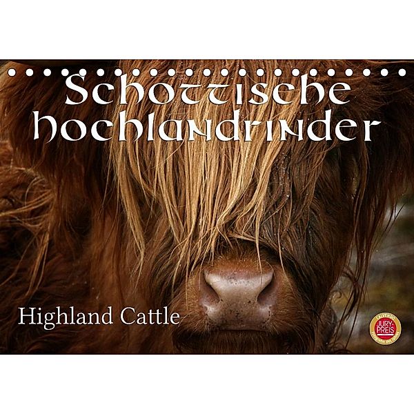 Schottische Hochlandrinder - Highland CattleAT-Version  (Tischkalender 2023 DIN A5 quer), Martina Cross