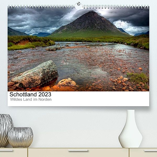 Schottland 2023 - Wildes Land im Norden (Premium, hochwertiger DIN A2 Wandkalender 2023, Kunstdruck in Hochglanz), Kalender365.com