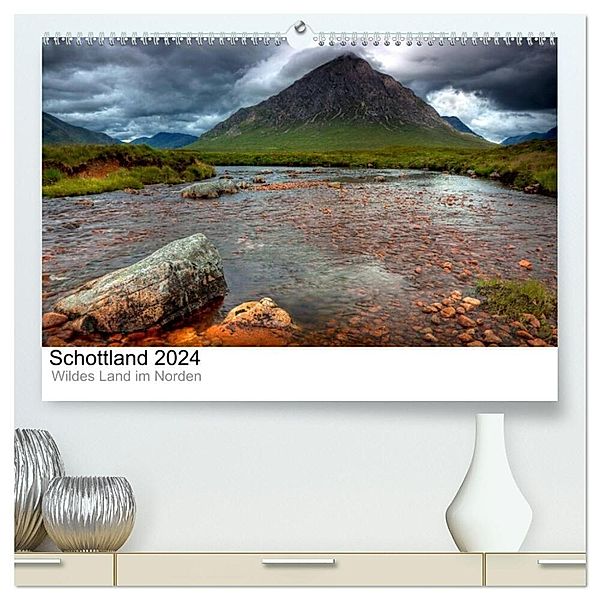 Schottland 2024 - Wildes Land im Norden (hochwertiger Premium Wandkalender 2024 DIN A2 quer), Kunstdruck in Hochglanz, Kalender365.com